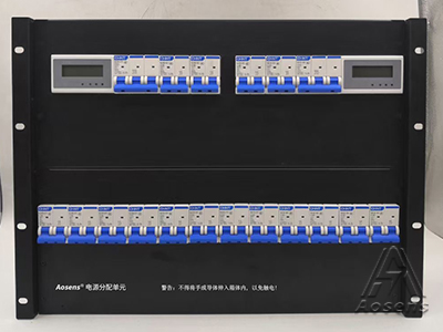 定制8U機架式雙路電源分配單元 液晶屏電量儀表 2P空開輸出16回路